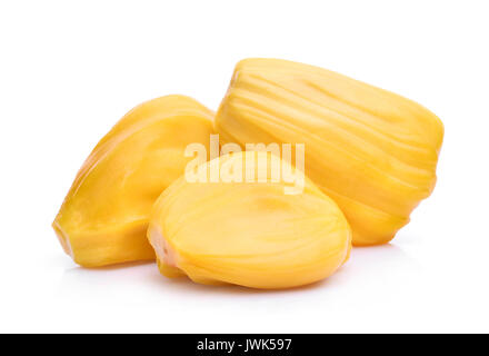 Mature jackfruit isolati su sfondo bianco Foto Stock