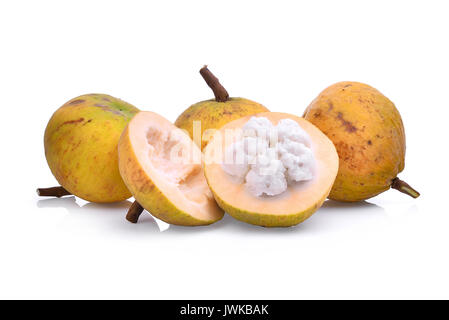 Santol frutto isolato su sfondo bianco Foto Stock