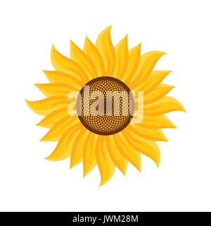 Il logo e il simbolo di girasole per il giorno del Ringraziamento Illustrazione Vettoriale