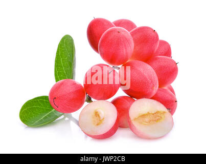 Karanda o carunda frutta tropicali isolati su sfondo bianco Foto Stock