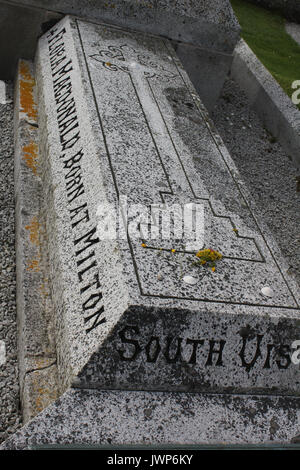 Flora macdonalds grave sull'isola di Skye Foto Stock