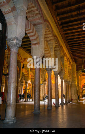 Cattedrale moschea, vista interna. Cordoba, Spagna. Foto Stock