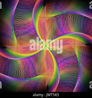 Abstract colorato rotante sullo sfondo di Fractal Illustrazione Vettoriale