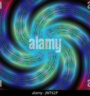 Abstract blu lucido fractal design a spirale Illustrazione Vettoriale