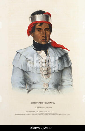 Yoholo Chittee, un capo Seminole. Foto Stock