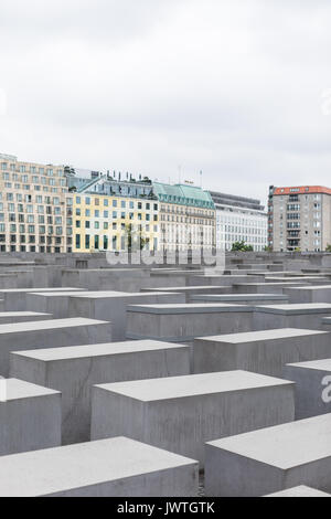 Il monumento agli ebrei assassinati d'Europa, noto anche come il Memoriale dell'Olocausto, Berlino, Germania. Foto Stock