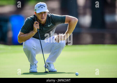 Charlotte, NC, Stati Uniti d'America. 13 Agosto, 2017. Il Golfer Alex Noren durante il campionato di PGA domenica 13 agosto 2017 a cava di quaglia in Charlotte, NC. Giacobbe Kupferman/CSM/Alamy Live News Foto Stock