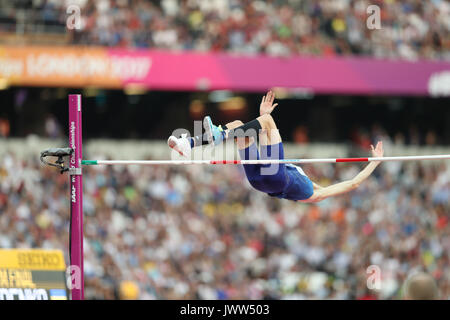 Londra, Regno Unito. 13 Ago, 2017. Bohdan Bondarenko, Ucraina, in uomini salto in alto finale del giorno dieci della IAAF London 2017 Campionati del mondo presso il London Stadium. Credito: Paolo Davey/Alamy Live News Foto Stock