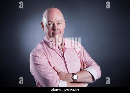 Edinburgh, Regno Unito. 13 Ago, 2017. John Boyne, il romanziere irlandese, che appaiono alla Edinburgh International Book Festival. Credito: GARY DOAK/Alamy Live News Foto Stock