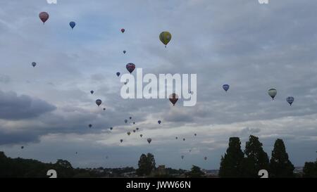 Bristol, Regno Unito. 13 Ago, 2017. Bristol International Balloon Fiesta, Bristol UK Credit: Nastia M/Alamy Live News Foto Stock