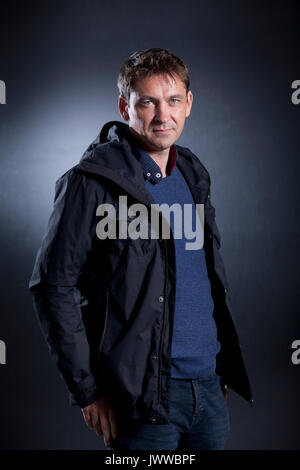 Edinburgh, Regno Unito. 14 Ago, 2017. Conor Woodman, il regista irlandese e autore, apparendo a Edinburgh International Book Festival. Credito: GARY DOAK/Alamy Live News Foto Stock