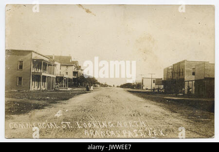 San commerciale guardando a Nord, Aransas Pass, Tex. Foto Stock