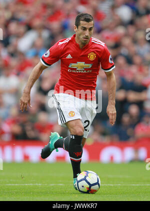 Il Manchester United Mkhitaryan Henrikh durante il match di Premier League a Old Trafford, Manchester. Stampa foto di associazione. Picture Data: domenica 13 agosto, 2017. Vedere PA storia SOCCER Man Utd. Foto di credito dovrebbe leggere: Richard Venditori/filo PA. Restrizioni: solo uso editoriale nessun uso non autorizzato di audio, video, dati, calendari, club/campionato loghi o 'live' servizi. Online in corrispondenza uso limitato a 75 immagini, nessun video emulazione. Nessun uso in scommesse, giochi o un singolo giocatore/club/league pubblicazioni. Foto Stock