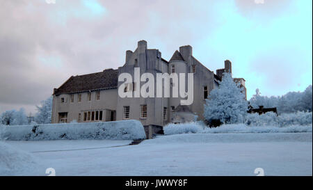 La Hill House a raggi infrarossi che mostra telecamera nascosta umidità da danni causati dall'acqua villa restaurata e progettata da Charles Rennie Mackintosh Foto Stock