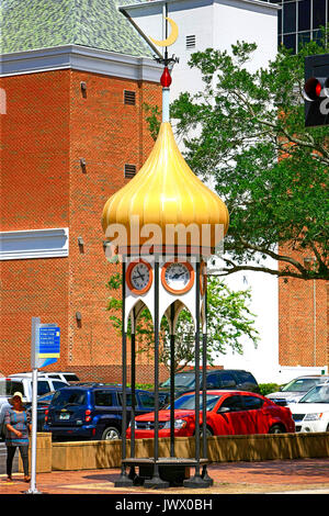A cupola a cipolla orologio pubblico in downtown Tampa FL, Stati Uniti d'America Foto Stock