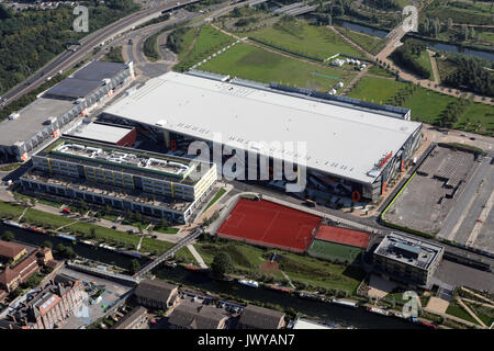 Vista aerea di qui est, BT Sport HQ & Loughborough University di Londra, Regno Unito Foto Stock