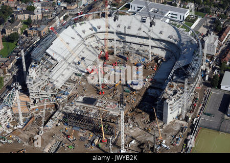 Vista aerea dello stadio Tottenham Hotspur in costruzione, Londra, Regno Unito Foto Stock