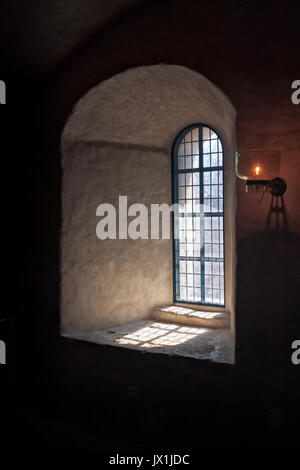 Un dettaglio architettonico al castello di Turku in Finlandia. L'edificio è medioevale e il più famoso castello in Finlandia. È pieno di dettagli come Foto Stock