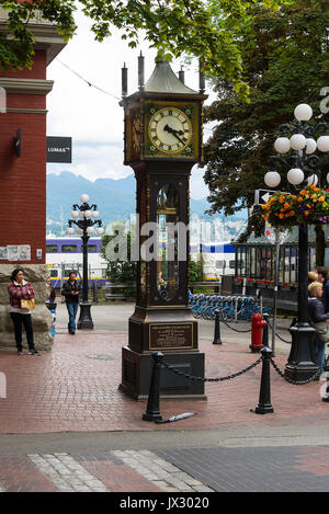 Il famoso Gastown orologio a vapore in Vancouver British Columbia Canada Foto Stock