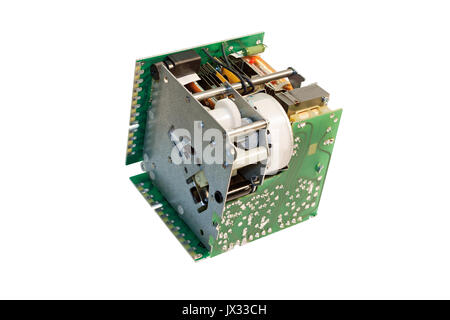 Controller per bruciatore a gas controllo. Isolato su sfondo bianco. Foto Stock