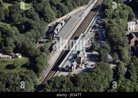 Vista aerea di Durham stazione ferroviaria Foto Stock