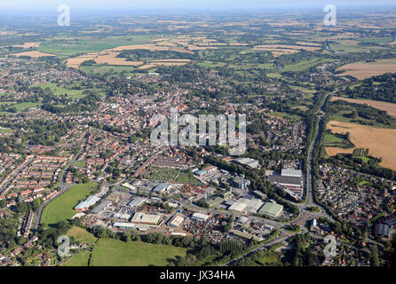 Vista aerea della città di Ripon, North Yorkshire, Regno Unito Foto Stock