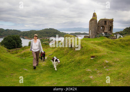 Tarbert castle argyle, SCOZIA Foto Stock