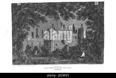 Brayley(1820) p5 065 l'ingresso al Palazzo di Hampton Court Foto Stock