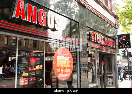 L'Angus Steak House Leicester Square Restaurant, London, Regno Unito Foto Stock