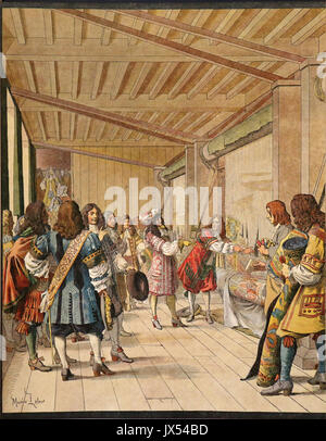 Maurice Leloir Le Roy Soleil visita de Louis XIV aux Gobelins Foto Stock