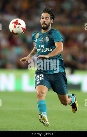 Barcellona, Spagna. 13 Ago, 2017. ISCO del Real Madrid durante il Super Coppa Spagnola partita di calcio tra FC Barcelona e Real Madrid il 13 agosto 2017 presso il Camp Nou stadium di Barcellona, Spagna. Credito: Manuel Blondau/ZUMA filo/Alamy Live News Foto Stock