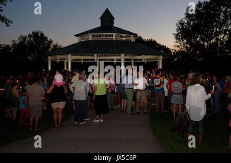 Gorgas Park di Philadelphia, Stati Uniti d'America. 13 Agosto, 2017. Veglia di protesta della supremazia bianca marzo a Charlottesville, al Parco Gorgas in Philadelphia Credito: Carlos Fernandez/Alamy Live News Foto Stock