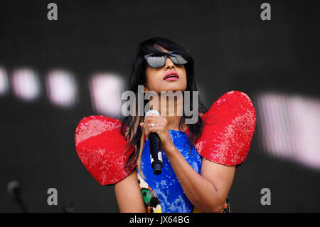 MIA (M.I.A.) suona 2009 fuori Lands Festival Golden Gate Park agosto 30,2009 San Francisco. Foto Stock