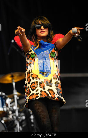 MIA (M.I.A.) suona 2009 fuori Lands Festival Golden Gate Park agosto 30,2009 San Francisco. Foto Stock