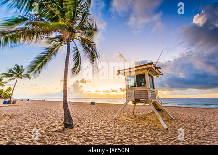 Spiaggia di Fort Lauderdale, Florida, Stati Uniti d'America. Foto Stock
