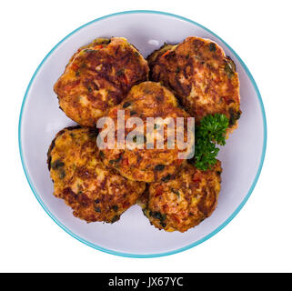 Cotolette di carne e verdure. Foto Studio Foto Stock