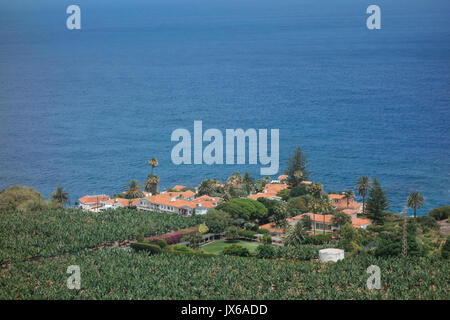 Una breve passeggiata costiera alla Galeria La Fajana, Los Realejos, Santa Cruz de Tenerife, Spagna, in estate 2017 Foto Stock