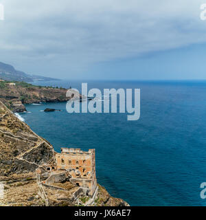 Una breve passeggiata costiera alla Galeria La Fajana, Los Realejos, Santa Cruz de Tenerife, Spagna, in estate 2017 Foto Stock