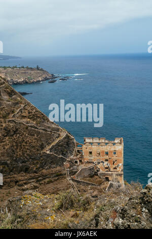 Una breve passeggiata costiera alla Galeria La Fajana, Los Realejos, Santa Cruz de Tenerife, Spagna, in estate 2017 Foto Stock