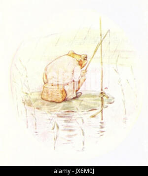 Signor jeremy fisher la pesca Foto Stock