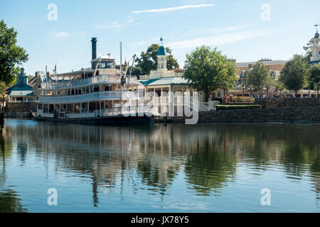 Liberty belle in barca sul fiume in piazza della Libertà, il Magic Kingdom, Walt Disney World, a Orlando, Florida. Foto Stock