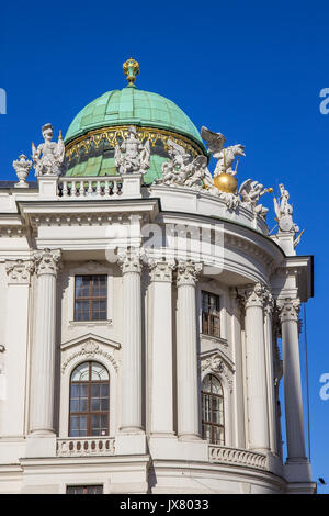 Michaelerplatz Hofburg di Vienna Foto Stock