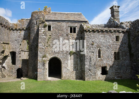 Il castello di Weobley viene fortificata del XIV secolo Manor House sulla costa settentrionale della Penisola di Gower costruita dal De La Bere famiglia Foto Stock