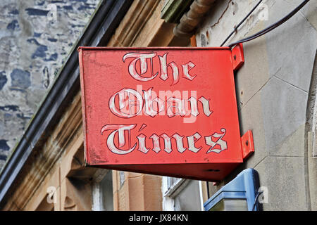 The Oban Times uffici, Oban, Argyll & Bute, Scozia. Foto Stock