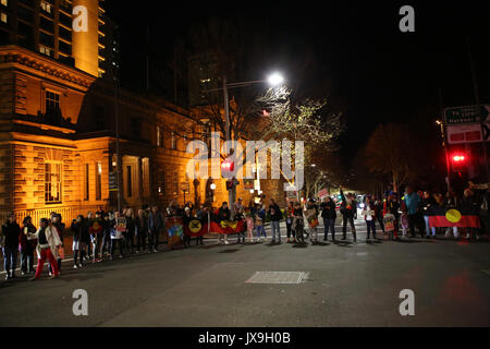 È stato un rally tenutasi il aborigeni e Torres Strait Islander giornata per i bambini presso il NSW Corte suprema di Sydney per la domanda di auto-determinazione per primo il Nat Foto Stock