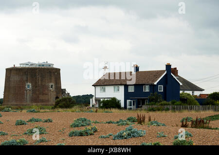 Strada di ciottoli, Suffolk, Regno Unito Foto Stock