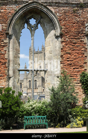 Il Palazzo del Vescovo, pozzi, Somerset, Inghilterra Foto Stock