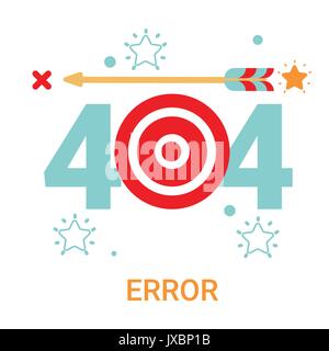 Icona di errore 404 Non trovato rotto Intestazione messaggio Illustrazione Vettoriale