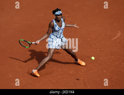 VENUS Williams (USA) in azione a Roland Garros,Parigi,Francia. Foto Stock