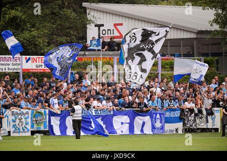 09.08.2017, Fussball Toto-Pokal 2017/2018, VFR Neuburg - TSV 1860 München, im Stadion di Neuburg an der Donau. Löwenfans foto: Cronos/MIS Foto Stock